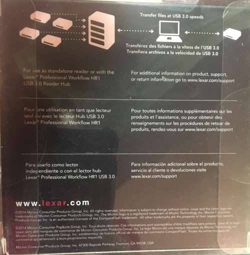 Lexar Professional Workflow CFR1 CompactFlash USB 3.0 Reader/Lector