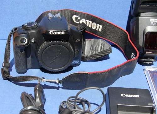 Canon EOS  450 D camera with lots of extras. See description.FREE CANON EOS 50 D CAMERA with Battery