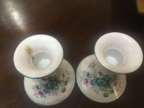 Decorative Vintage Elizabeth Arden Porcelain Candlestick Holders