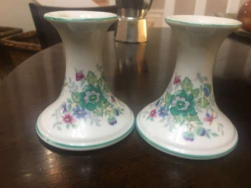 Decorative Vintage Elizabeth Arden Porcelain Candlestick Holders