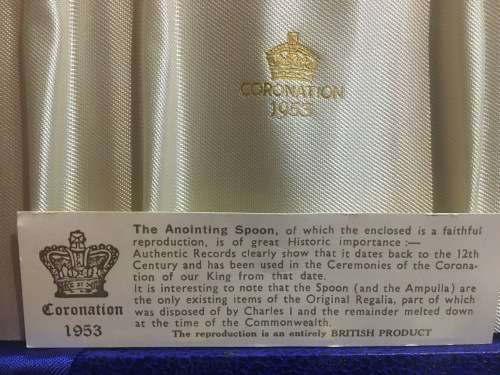 Coronation 1953 Set of 6 Anointing Spoons