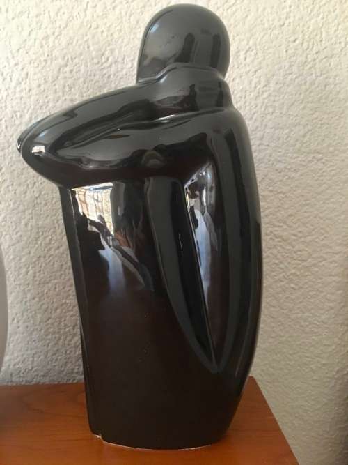 FOR RosFor5630 - Large Black & White Modern Ceramic Ornaments