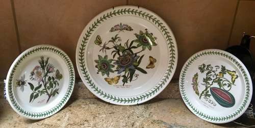 Set of 3 Port Meirion The Botanic Garden Wall Plates