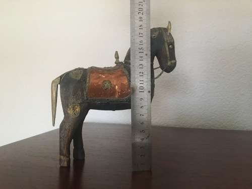 Stunning Wood & Metal Horse Carving
