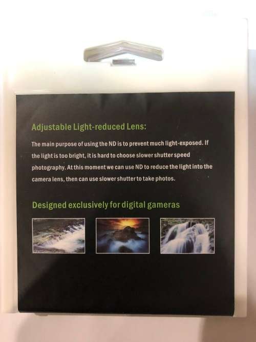 58 mm ND Variable Digital filters