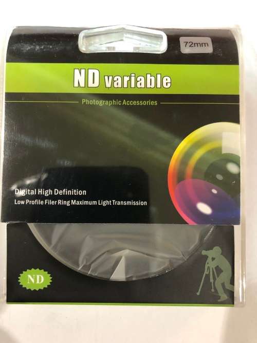 72 mm ND Variable Digital filters