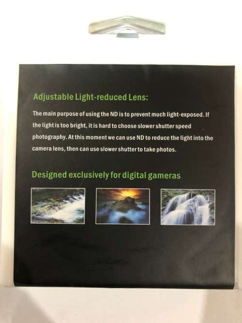 72 mm ND Variable Digital filters