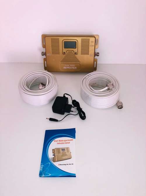 Smart Dual Band Cellphone Signal Booster Full 2G/ 3G/ 4G- 150Sq.M. Model JS-DB900/2100.