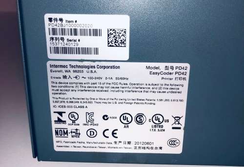 FOR mebos2 - Intermec PD42 Thermal Transfer EasyCoder Barcode Printer