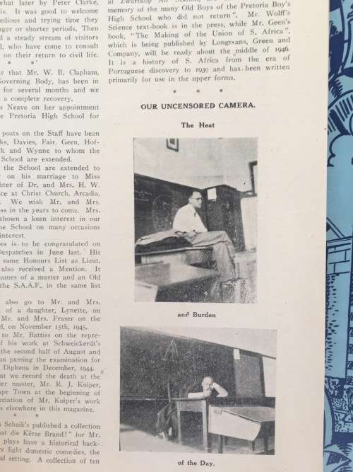 The Pretorian Magazine Boys' High School, Pretoria - 1945, 1947 & 1948