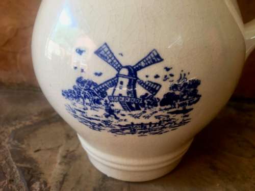 Gorgeous Jug with Windmill Scene