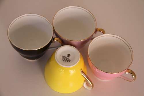 4 x Adderley Fine Bone China tea / Coffee Cups