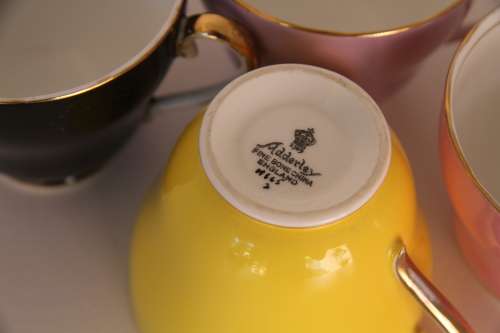 4 x Adderley Fine Bone China tea / Coffee Cups