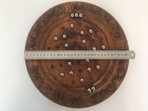 Vintage 'Hand Carved' Solitaire Board