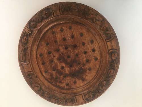 Vintage 'Hand Carved' Solitaire Board