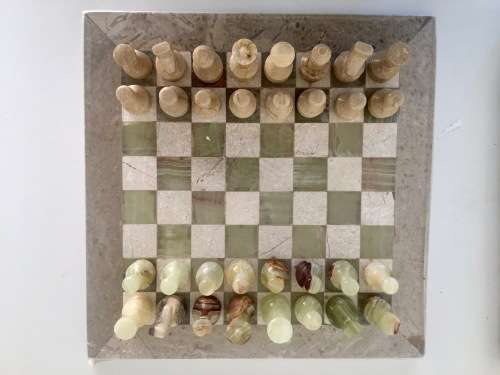 Beautiful Marble and Onyx Chess Set