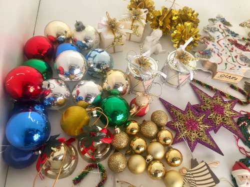 Large Mixed Lot of Christmas / Xmas Ornaments - Over 70 Items!!!