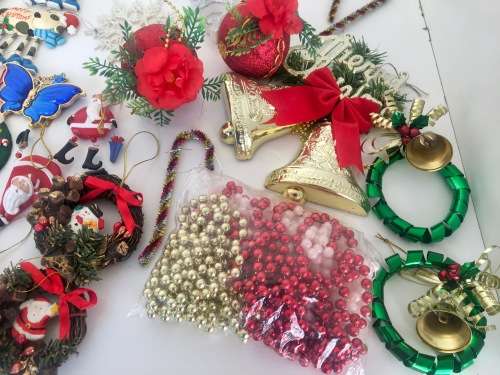 Large Mixed Lot of Christmas / Xmas Ornaments - Over 70 Items!!!