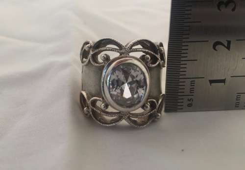 Stunning Large Sterling Silver Ladies Ring - One of a Kind - 15g