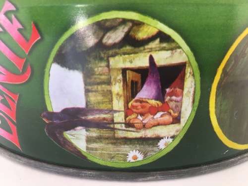 Vintage Collectible Kabouter Seizoenen Koekjes Tin