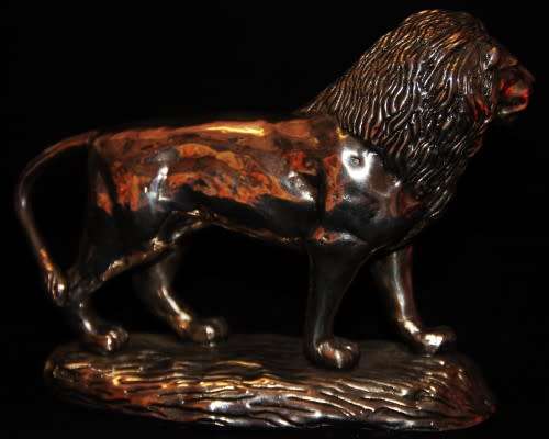 Afrisilver!! Sterling Silver Wax Filled Afrisilver Lion Figurine - Value R 2 750