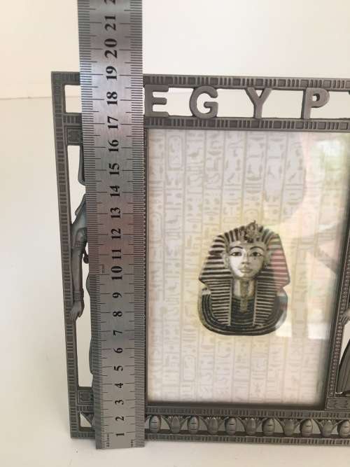 Stunning Detail Pewter Egypt Photo Frame