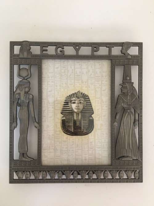 Stunning Detail Pewter Egypt Photo Frame