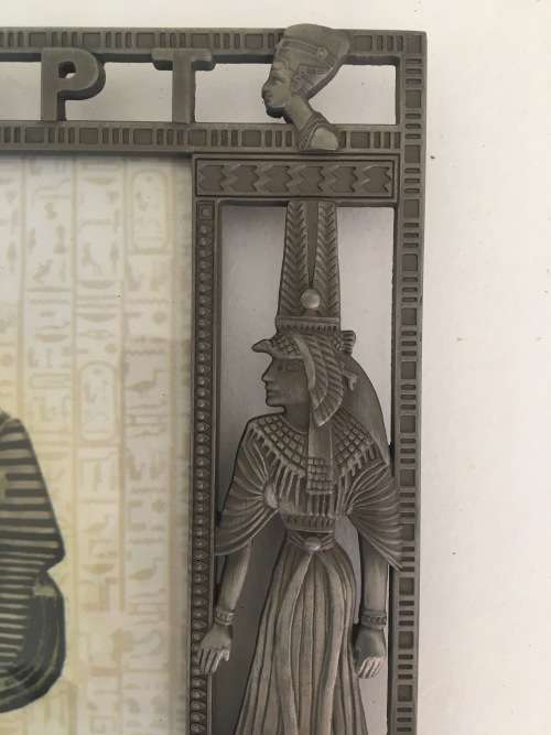 Stunning Detail Pewter Egypt Photo Frame