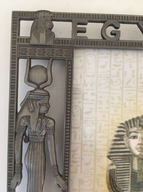 Stunning Detail Pewter Egypt Photo Frame