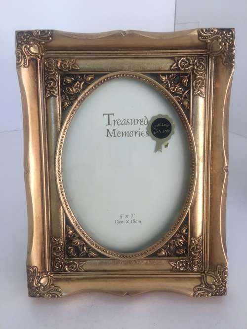 Treasured Memories Gold Leaf Photo Frame