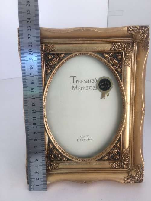 Treasured Memories Gold Leaf Photo Frame