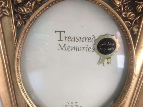 Treasured Memories Gold Leaf Photo Frame