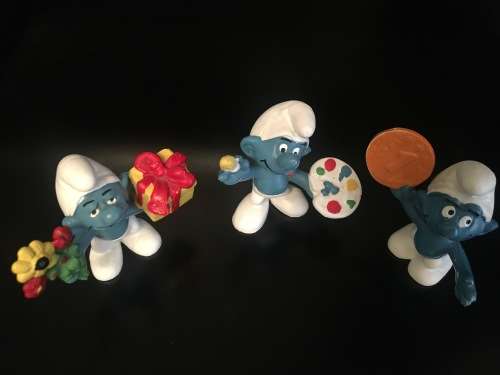 3 x Vintage Collectible Smurfs