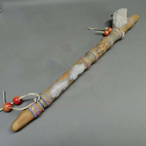 Unique American Indian Porcelain Smoking Pipe