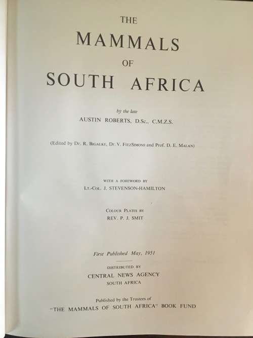 The Mammals of South Africa - Austin Roberts