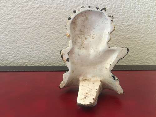 Vintage Sunflower Cast Iron Door Stop with Loads of Character