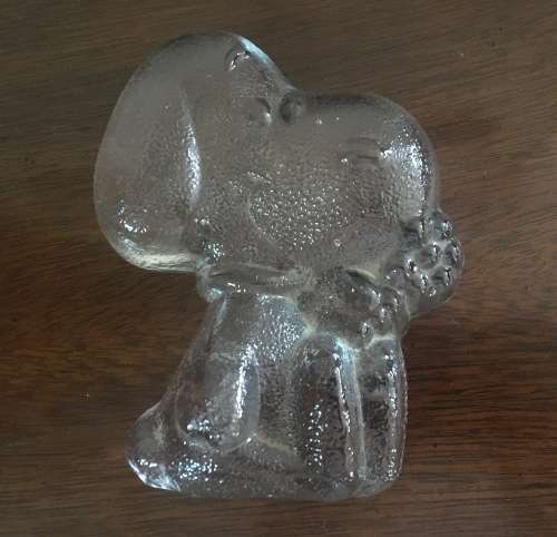 Vintage Snoopy Glass Paper Weight