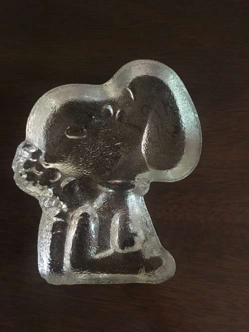 Vintage Snoopy Glass Paper Weight