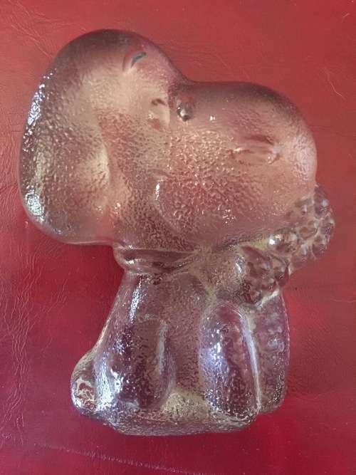 Vintage Snoopy Glass Paper Weight