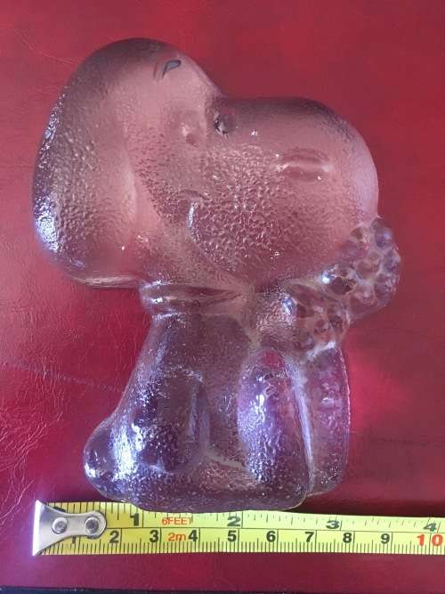 Vintage Snoopy Glass Paper Weight