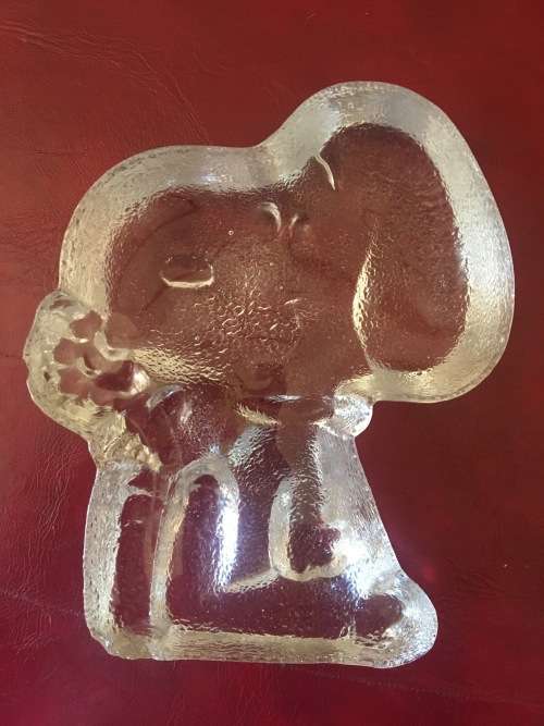 Vintage Snoopy Glass Paper Weight