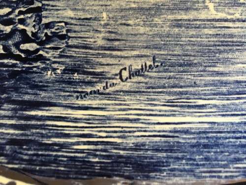 Lovely Large Vintage Delft Boch Charger