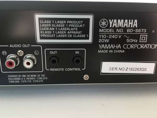 Yamaha BD-S673 Blu-Ray Player
