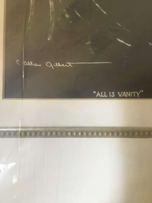 Vintage Framed All is Vanity - Charles Allan Gilbert Print