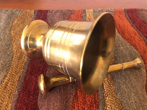 Lovely Solid Brass Mortar and Pestle