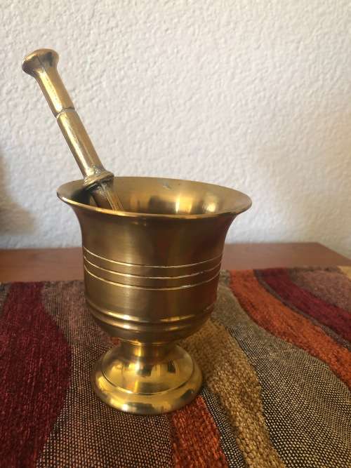 Lovely Solid Brass Mortar and Pestle