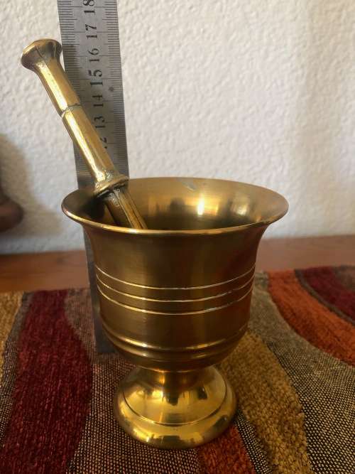 Lovely Solid Brass Mortar and Pestle