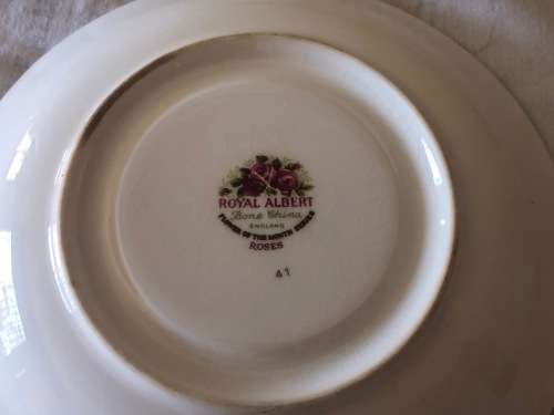 Stunning Royal Albert June Roses Flower of the Month Series Duo