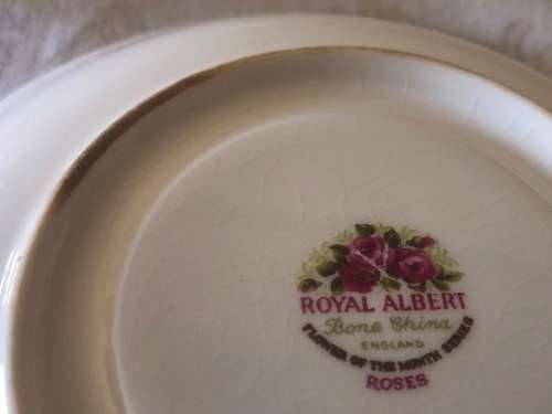 Stunning Royal Albert June Roses Flower of the Month Series Duo