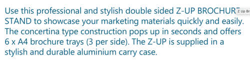 Brochure Display Stand